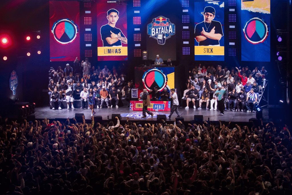 Lemafais vs Stick en la Final Nacional de Red Bull Batalla Perú, realizada en Lima el 5 de octubre de 2024.