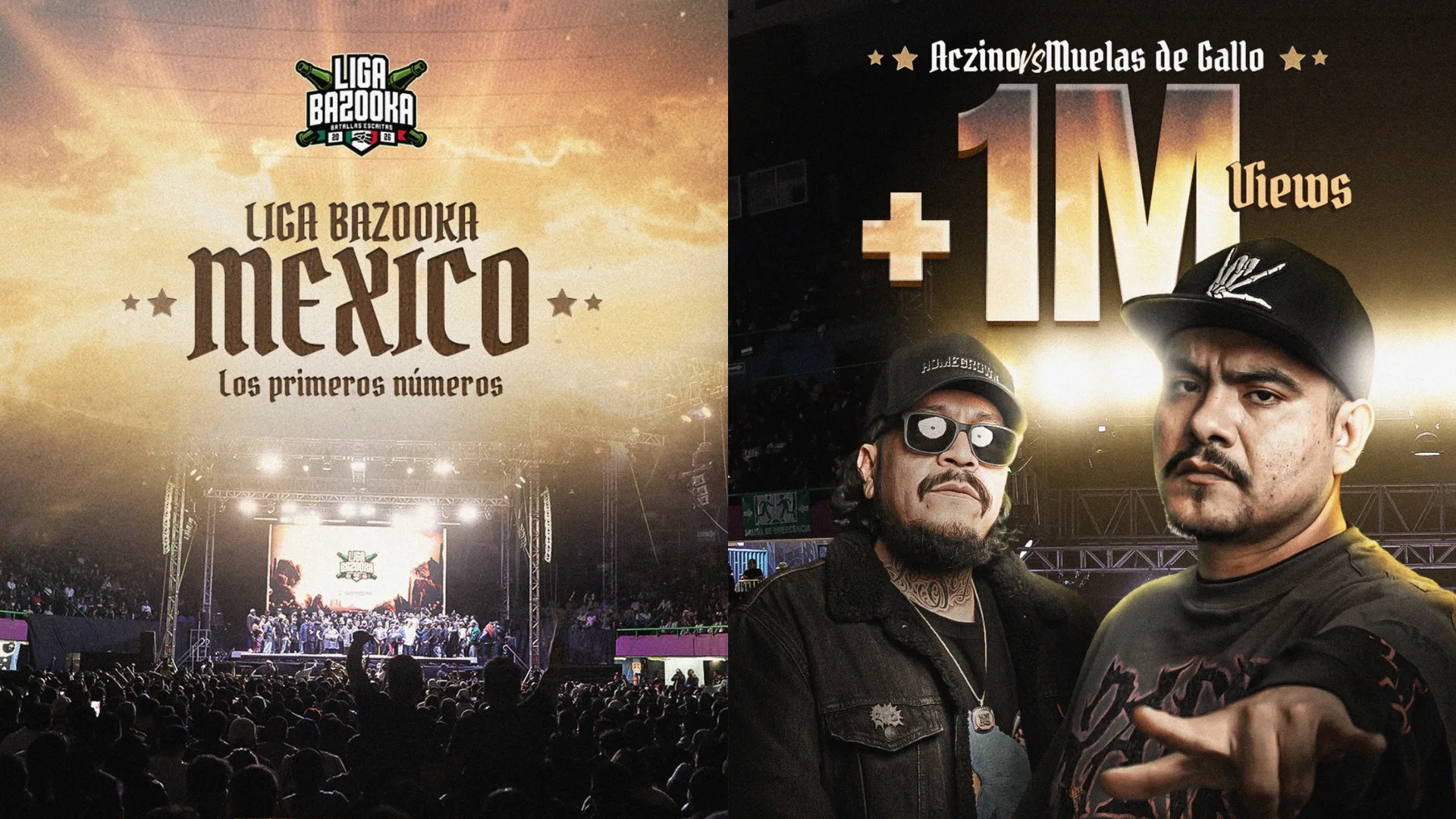 Liga Bazooka México rompe récords: Aczino y Muelas superan el millón de vistas Liga Bazooka México rompe récords Aczino y Muelas superan el millón de vistas