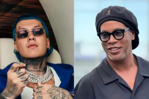 Blessd vs Ronaldinho en Nueva York Partido por el estreno de El Peor Hombre Del Mundo