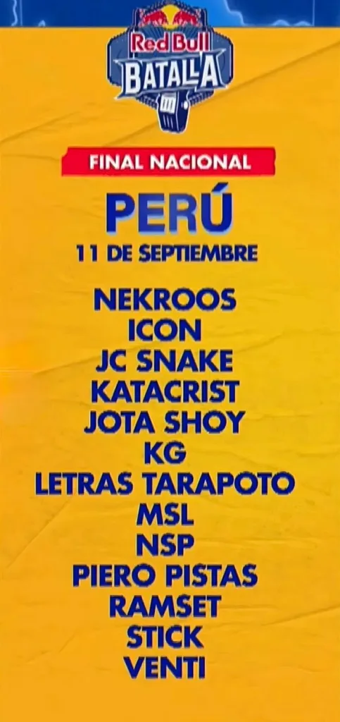 El olimpo del freestyle incaico Los confirmados a la Final Nacional