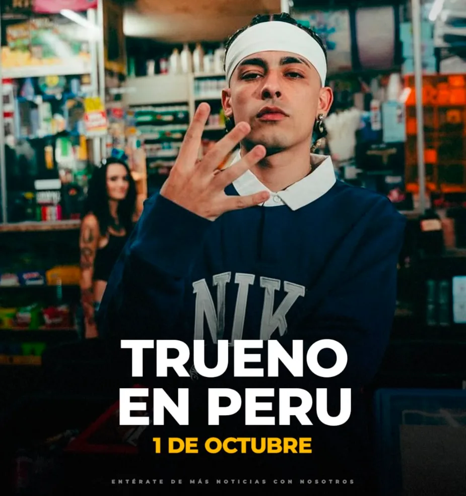 Trueno confirma concierto en Lima como parte del Turr4zo Tour Entradas y zonas para ver al Turr4zo Tour en Lima