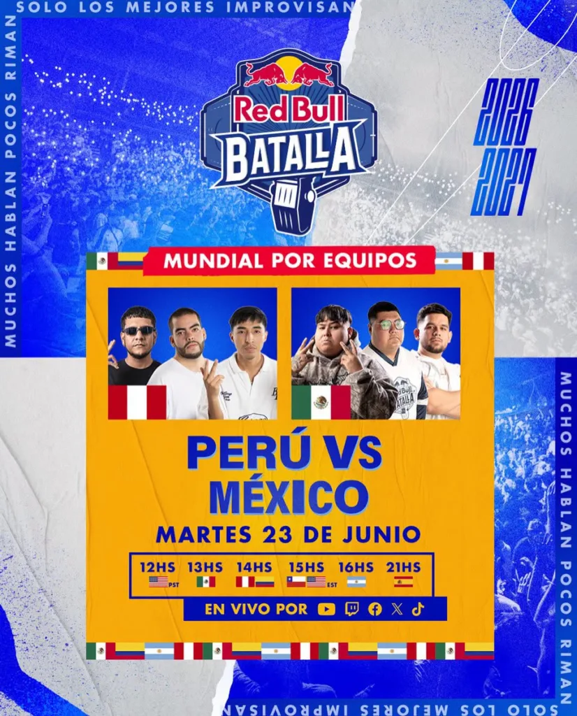 Mundial por Equipos Red Bull Batalla: México vs Perú y Colombia vs Argentina definidos Mexico vs Peru El choque de titanes que abrira el Mundial por Equipos
