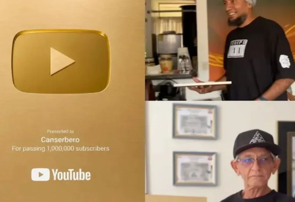 Padre de Canserbero recibe la Placa de Oro de YouTube tras superar el millon de suscriptores