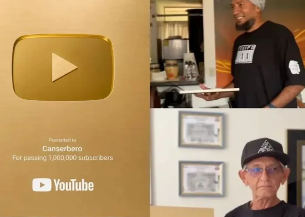 Padre de Canserbero recibe la Placa de Oro de YouTube tras superar el millon de suscriptores