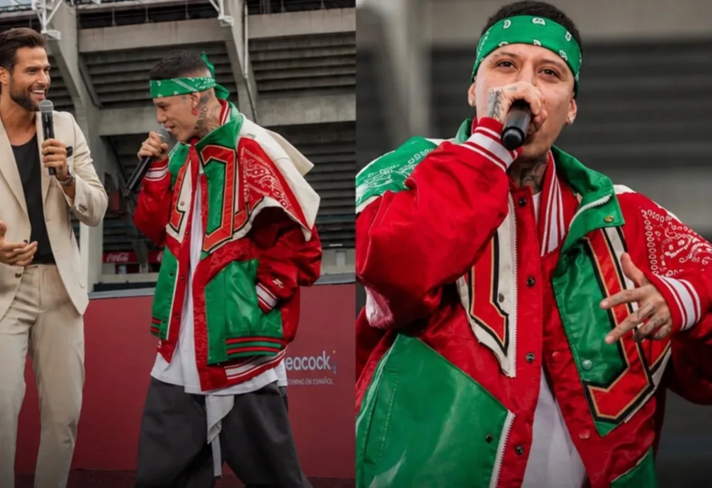 Santa Fe Klan sorprende en la celebracion del Mundial en el Estadio Azteca
