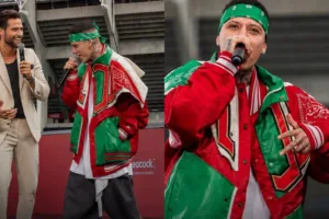 Santa Fe Klan sorprende en la celebracion del Mundial en el Estadio Azteca