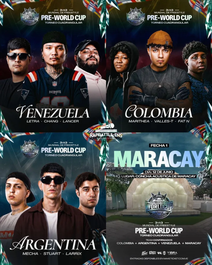 Maracay recibe el Pre-World Cup de freestyle con Argentina, Colombia y Venezuela Un laboratorio de rimas en la Ciudad Jardin Alineaciones en fase de prueba