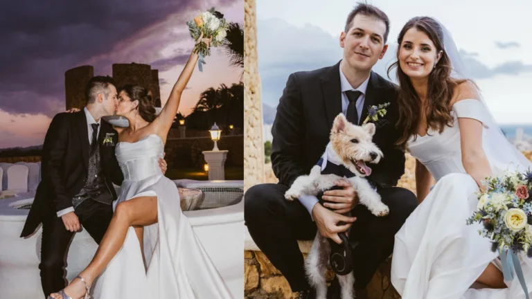 Pareja feliz con su perro