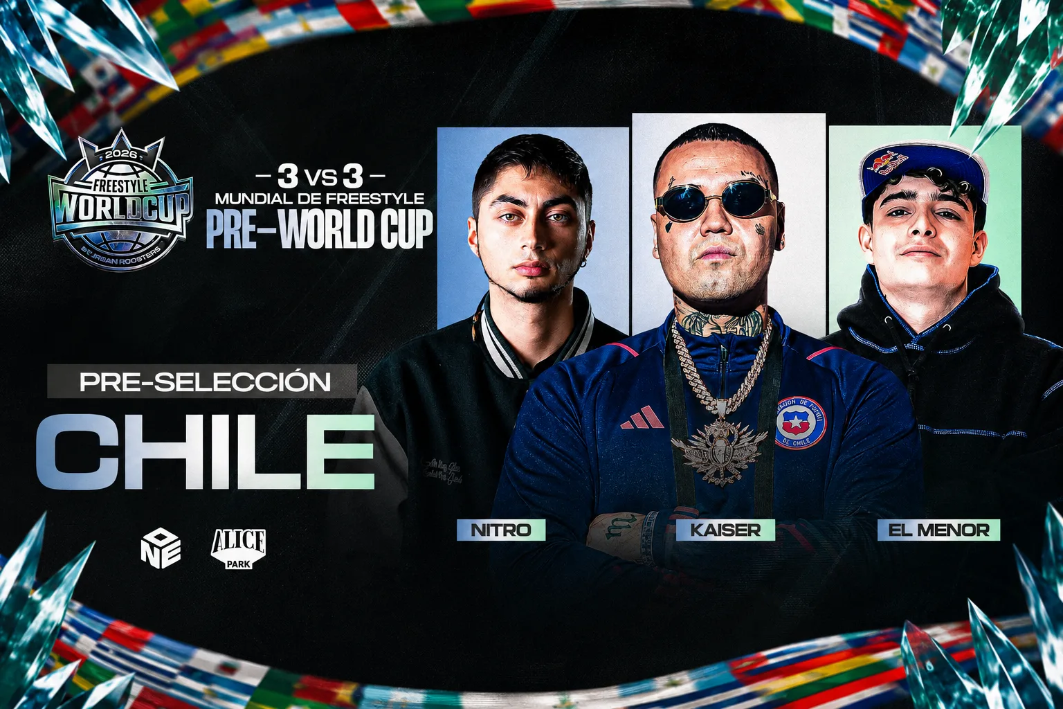 Pre-Selección Chilena de Freestyle 2026: Kaiser, El Menor y Nitro van a Bolivia Pre-Selección Chilena de Freestyle 2026 Kaiser, El Menor y Nitro van a Bolivia