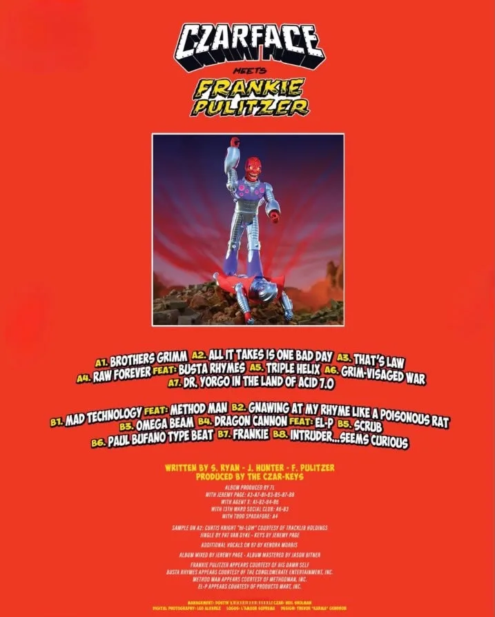 Tom Hardy anuncia su álbum de rap debut "Czarface Meets Frankie Pulitzer" Un debut con respaldo de la realeza del hip hop