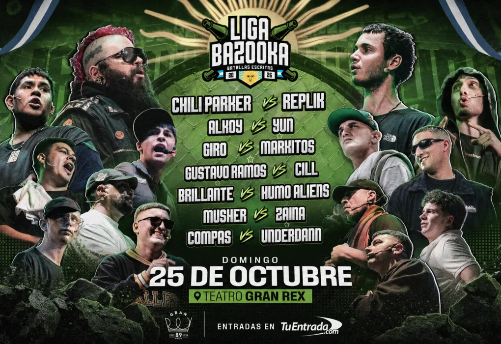 Liga Bazooka Argentina 2026 confirma cruces en el Teatro Gran Rex