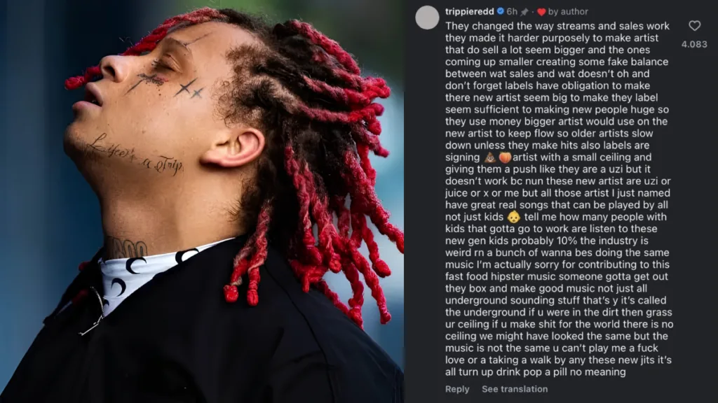 Trippie Redd Instagram Stories new generation rap