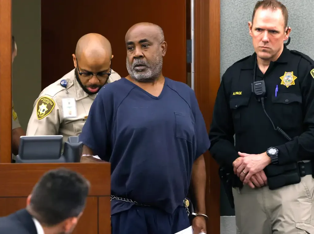 Keefe D culpable: así fue el veredicto por el asesinato de Tupac Shakur Duane 'Keefe D' Davis es conducido a la sala del tribunal en el Centro Regional de Justicia el miércoles 4 de octubre de 2023, en Las Vegas