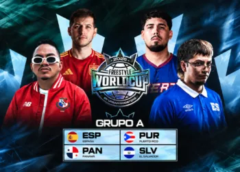 Equipos del Grupo A de la Freestyle World Cup: España, Puerto Rico, Panamá y El Salvador