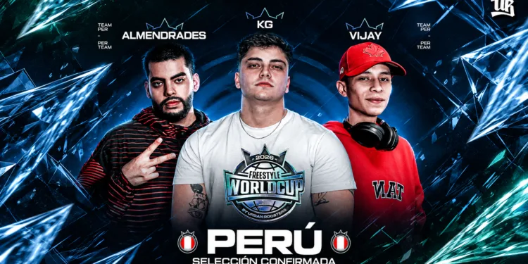 KG, Almendrades y Vijay representarán a Perú en la Freestyle World Cup 2026 KG, Almendrades y Vijay, el equipo de la Selección peruana en la Freestyle World Cup