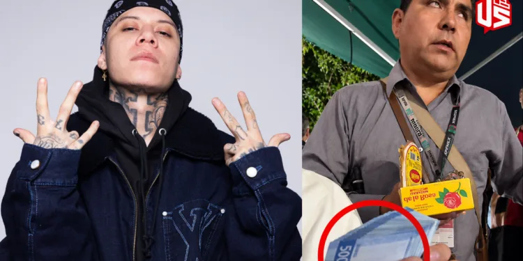 Santa Fe Klan regala 9 mil pesos a un vendedor de mazapanes durante un live de TikTok Santa Fe Klan durante una transmisión en vivo de TikTok donde regaló dinero a un vendedor de mazapanes