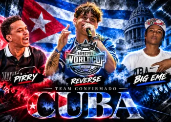 Reverse, Pirry y Big M, representantes del Team Cuba en la Freestyle World Cup