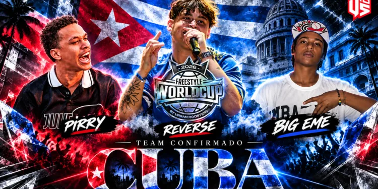 Reverse, Pirry y Big M, representantes del Team Cuba en la Freestyle World Cup